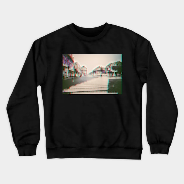 Glitchy Street Crewneck Sweatshirt by s.elaaboudi@gmail.com